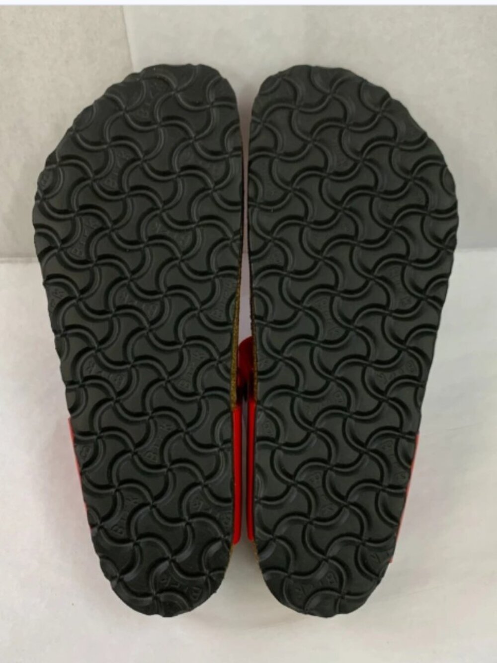 Birkenstock Gizeh Patent Cherry Birko-Flor Regular Width Sandals - Picture 4 of 5